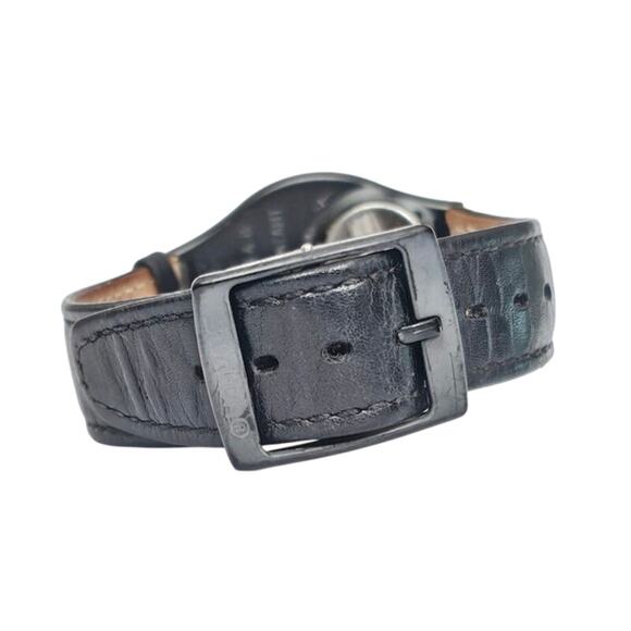 Vintage Swatch Classic All Black Day Date Quartz Watch Military Style